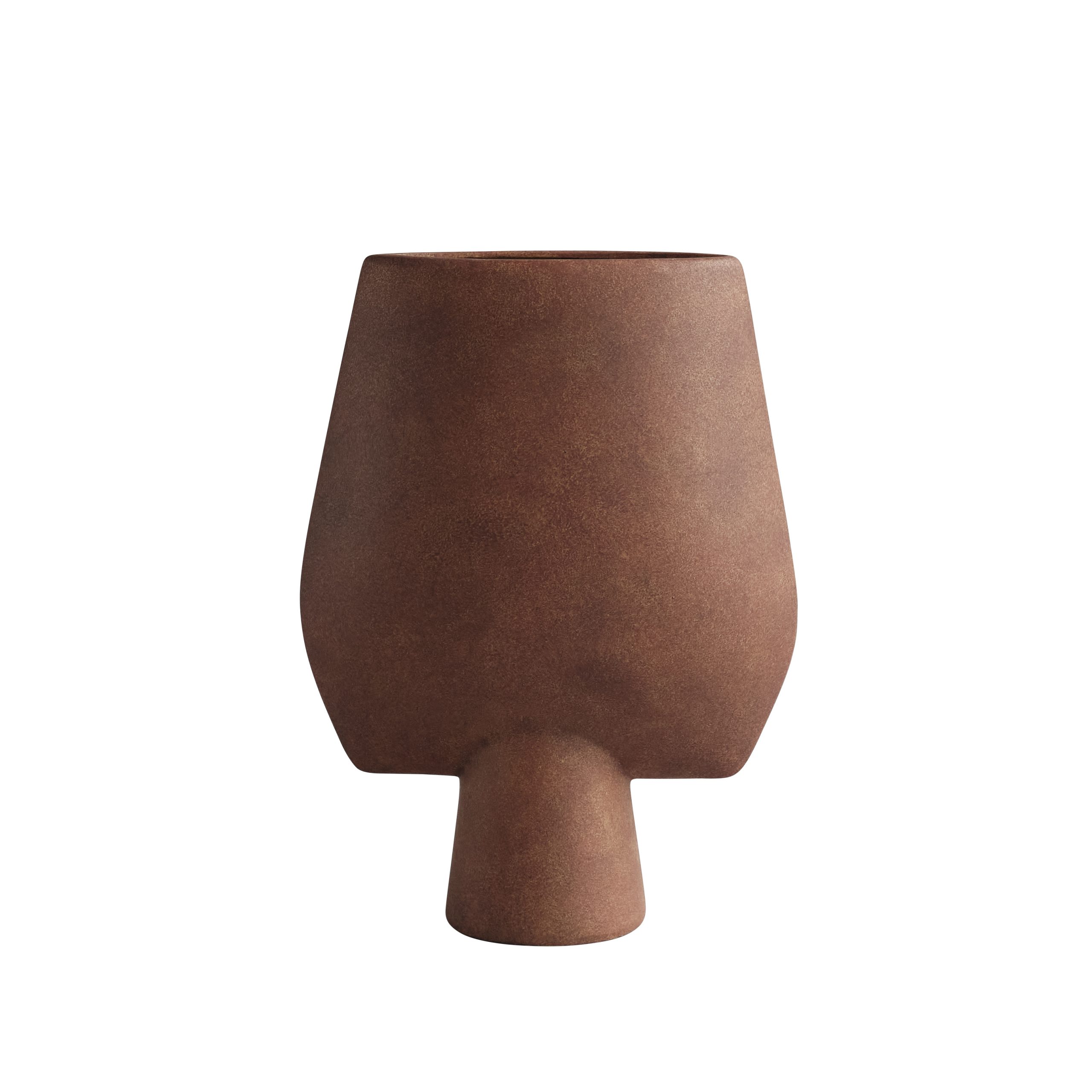 Sphere Vase Square, Big -- Terracotta