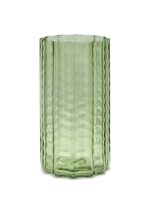 Vase 02 Green Transparent Waves