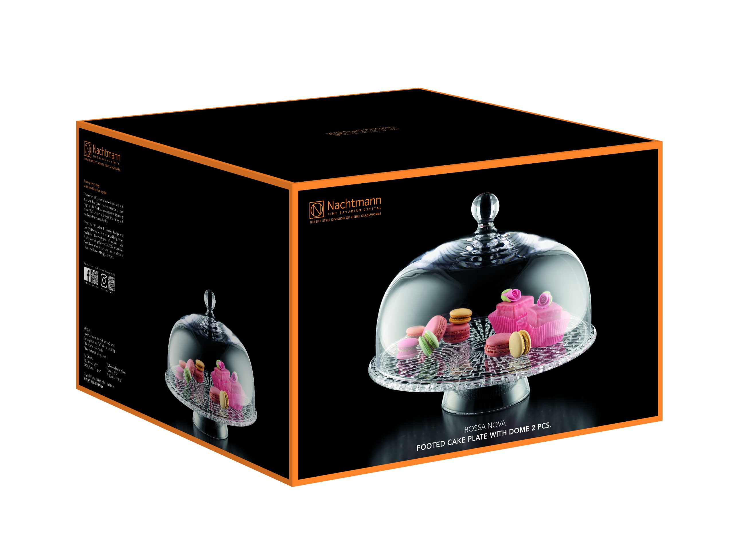 NACHTMANN Bossa Nova Cake Plate with Dome - Image 2