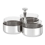 SAMBONET ÉLITE RELISH DISH WITH CRYSTAL LID – ROUND